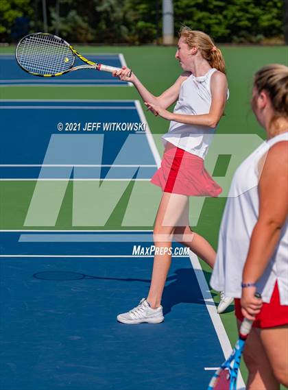 Thumbnail 3 in NCHSAA 3A Mid-East Regionals - Doubles photogallery.