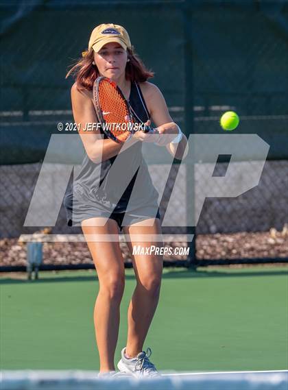 Thumbnail 3 in NCHSAA 3A Mid-East Regionals - Doubles photogallery.