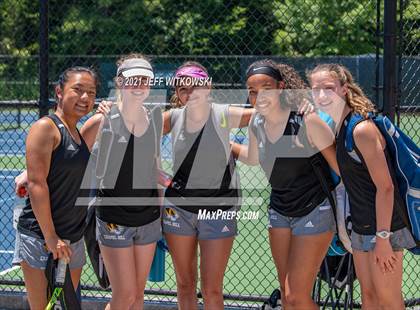 Thumbnail 3 in NCHSAA 3A Mid-East Regionals - Doubles photogallery.