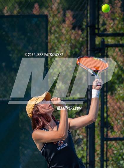 Thumbnail 3 in NCHSAA 3A Mid-East Regionals - Doubles photogallery.