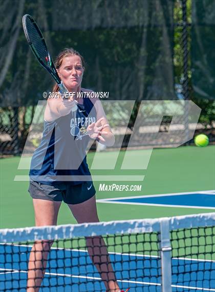 Thumbnail 2 in NCHSAA 3A Mid-East Regionals - Doubles photogallery.