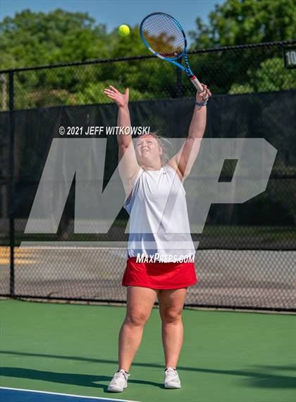 Thumbnail 3 in NCHSAA 3A Mid-East Regionals - Doubles photogallery.