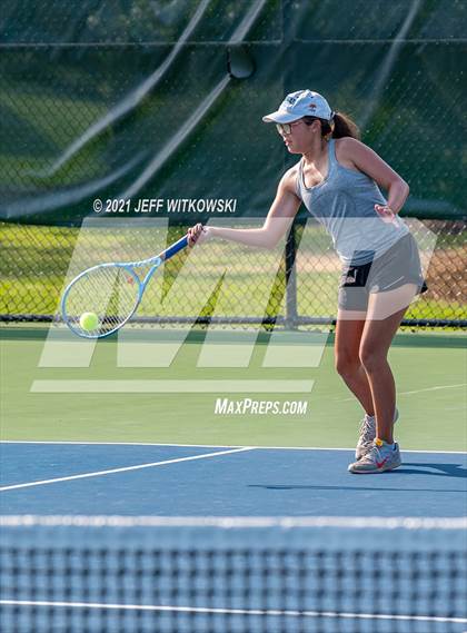 Thumbnail 2 in NCHSAA 3A Mid-East Regionals - Doubles photogallery.