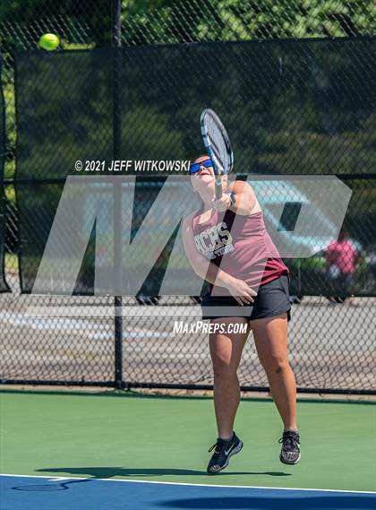 Thumbnail 1 in NCHSAA 3A Mid-East Regionals - Doubles photogallery.