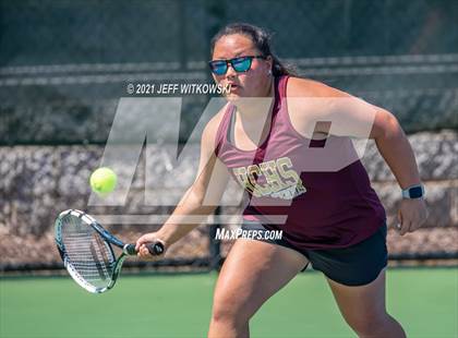 Thumbnail 3 in NCHSAA 3A Mid-East Regionals - Doubles photogallery.