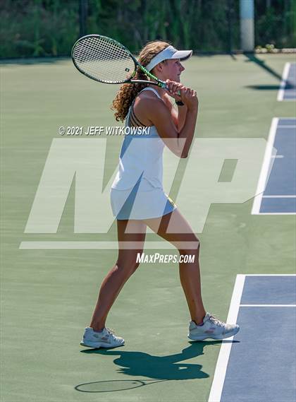 Thumbnail 3 in NCHSAA 3A Mid-East Regionals - Doubles photogallery.