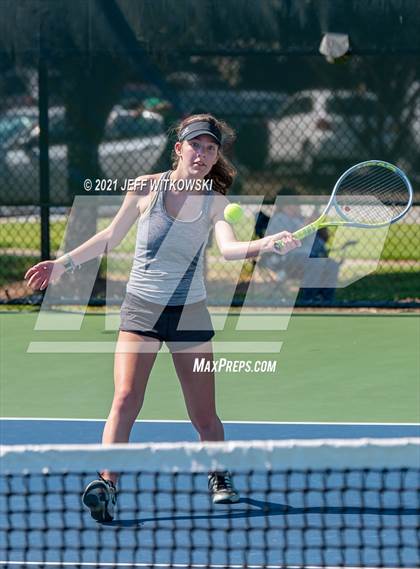 Thumbnail 2 in NCHSAA 3A Mid-East Regionals - Doubles photogallery.