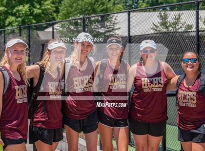 Thumbnail 2 in NCHSAA 3A Mid-East Regionals - Doubles photogallery.