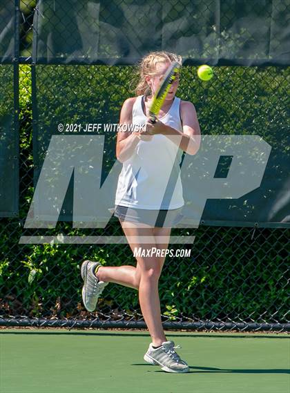 Thumbnail 3 in NCHSAA 3A Mid-East Regionals - Doubles photogallery.