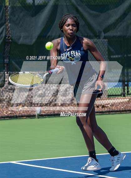 Thumbnail 3 in NCHSAA 3A Mid-East Regionals - Doubles photogallery.