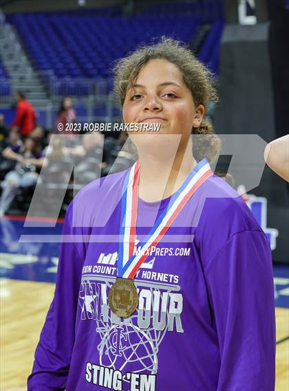 Thumbnail 3 in Huckabay vs. Irion County (UIL 1A Basketball State Semifinal Medal Ceremony) photogallery.