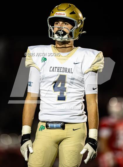 Thumbnail 3 in Cathedral vs. New Palestine (IHSAA 5A Section 13 Finals) photogallery.