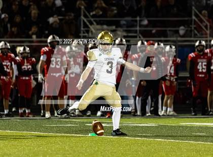 Thumbnail 3 in Cathedral vs. New Palestine (IHSAA 5A Section 13 Finals) photogallery.