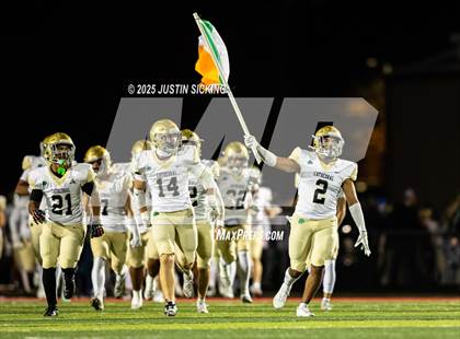 Thumbnail 1 in Cathedral vs. New Palestine (IHSAA 5A Section 13 Finals) photogallery.