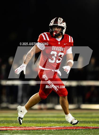 Thumbnail 1 in Cathedral vs. New Palestine (IHSAA 5A Section 13 Finals) photogallery.