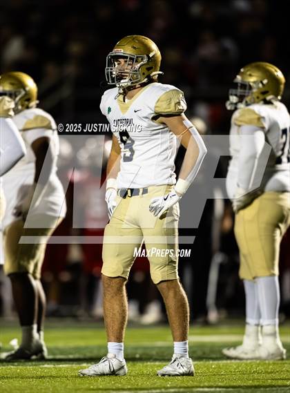 Thumbnail 1 in Cathedral vs. New Palestine (IHSAA 5A Section 13 Finals) photogallery.