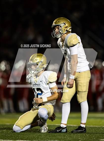 Thumbnail 1 in Cathedral vs. New Palestine (IHSAA 5A Section 13 Finals) photogallery.