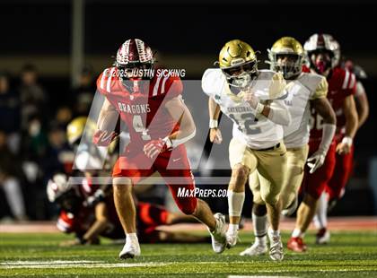 Thumbnail 2 in Cathedral vs. New Palestine (IHSAA 5A Section 13 Finals) photogallery.