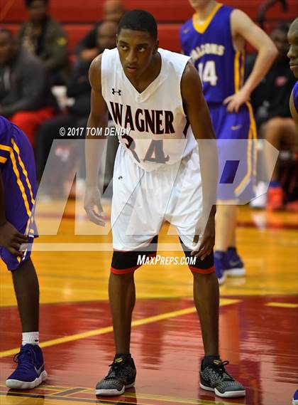 Thumbnail 2 in Wagner vs. Jersey Village (Cypress Hoops Invitational) photogallery.