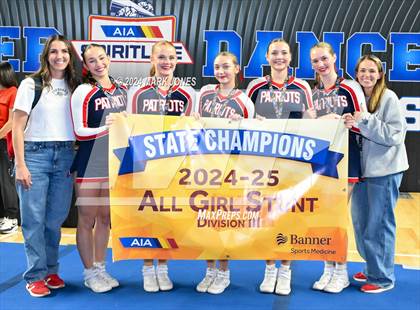 Thumbnail 3 in Stunt and Game Day Cheer Championships (AIA Division I, II, III and IV Awards) photogallery.