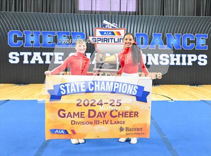Thumbnail 1 in Stunt and Game Day Cheer Championships (AIA Division I, II, III and IV Awards) photogallery.