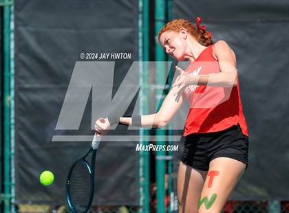 Thumbnail 2 in The Woodlands vs. Round Rock Westwood (UIL 6A Tennis Semifinals) photogallery.