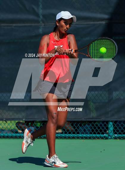 Thumbnail 1 in The Woodlands vs. Round Rock Westwood (UIL 6A Tennis Semifinals) photogallery.