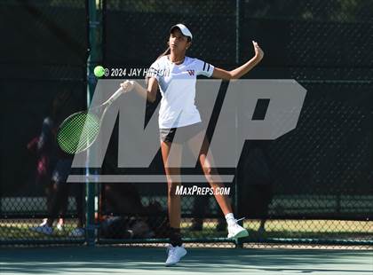 Thumbnail 1 in The Woodlands vs. Round Rock Westwood (UIL 6A Tennis Semifinals) photogallery.