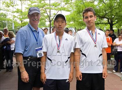 Thumbnail 3 in NYSPHSAA Boys Tennis Championships photogallery.