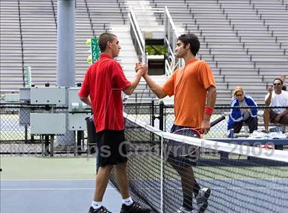 Thumbnail 3 in NYSPHSAA Boys Tennis Championships photogallery.
