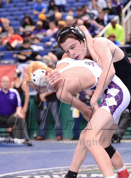 Thumbnail 3 in NCHSAA Individual Wrestling (1A, 2A, 3A and 4A Consolation Finals)  photogallery.