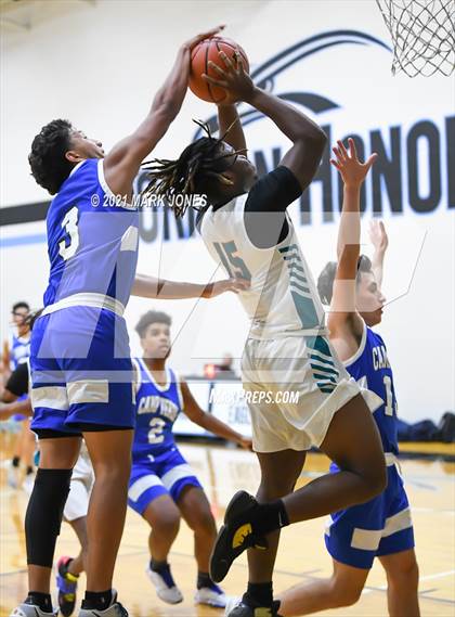 Thumbnail 1 in Camp Verde vs. Eastmark (Valley Christian Boys Basketball Thanksgiving Tournament) photogallery.
