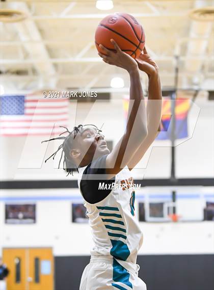 Thumbnail 2 in Camp Verde vs. Eastmark (Valley Christian Boys Basketball Thanksgiving Tournament) photogallery.