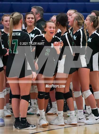 Thumbnail 2 in Monrovia vs. Tri-West Hendricks (IHSAA 3A Sectional Semi-Final) photogallery.
