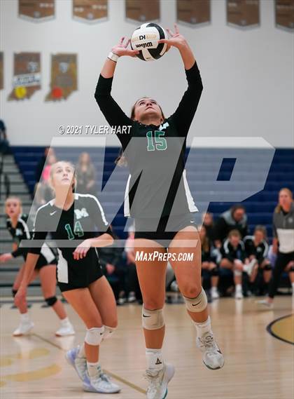 Thumbnail 1 in Monrovia vs. Tri-West Hendricks (IHSAA 3A Sectional Semi-Final) photogallery.