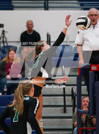 Thumbnail 1 in Monrovia vs. Tri-West Hendricks (IHSAA 3A Sectional Semi-Final) photogallery.