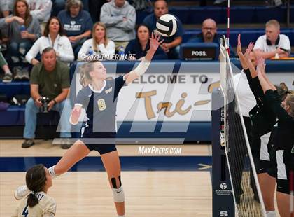 Thumbnail 2 in Monrovia vs. Tri-West Hendricks (IHSAA 3A Sectional Semi-Final) photogallery.