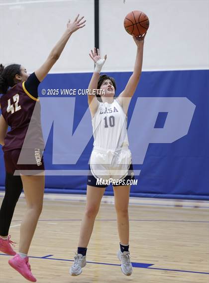 Thumbnail 2 in Dripping Springs vs. Liberal Arts & Science Academy - Austin (Lobo Pack Attack Classic) photogallery.