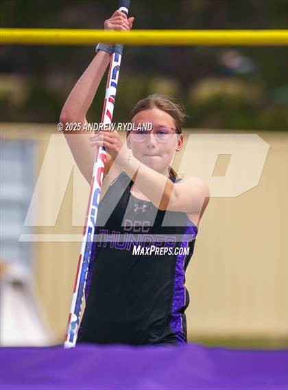 Thumbnail 3 in Pikes Peak Athletic Conference League Championship (Pole Vault) photogallery.