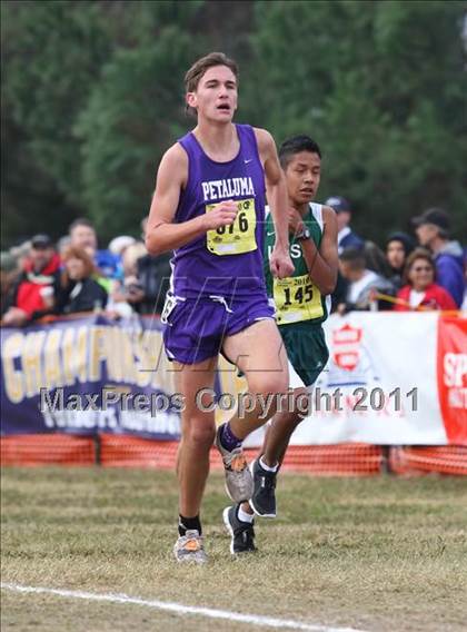 Thumbnail 1 in CIF State Cross Country Championships (D3 Boys) photogallery.