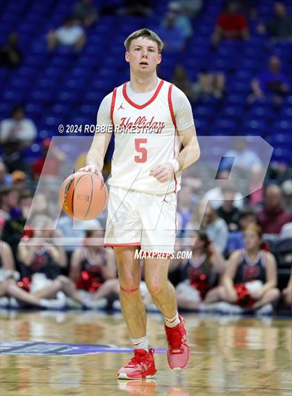 Thumbnail 1 in Holliday vs. Ponder (UIL 3A Basketball Semifinal) photogallery.