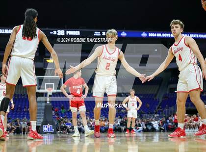 Thumbnail 1 in Holliday vs. Ponder (UIL 3A Basketball Semifinal) photogallery.