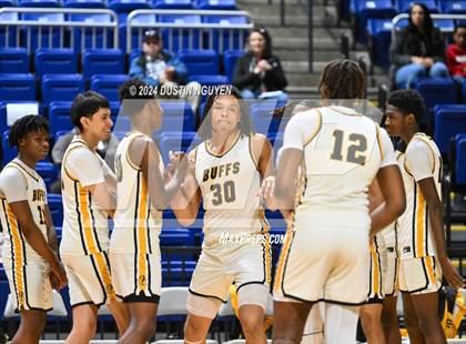 Thumbnail 1 in Shoemaker vs. Fort Bend Marshall (UIL Basketball 5A Region III Semifinal) photogallery.