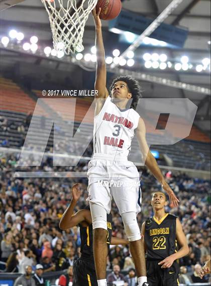 Thumbnail 2 in Lincoln vs. Nathan Hale (WIAA 3A Semifinal Playoff)  photogallery.
