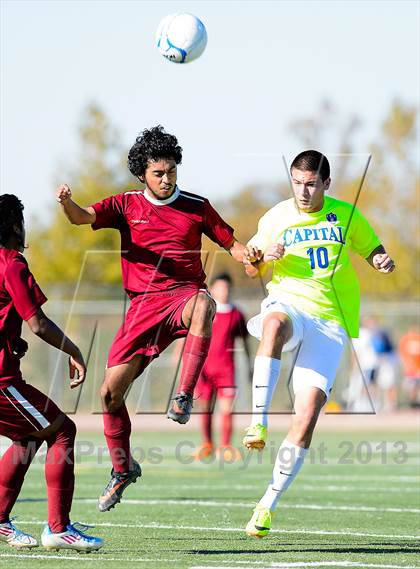 Thumbnail 3 in Capital Christian vs. Encina Prep (CIF SJS D6 Final) photogallery.