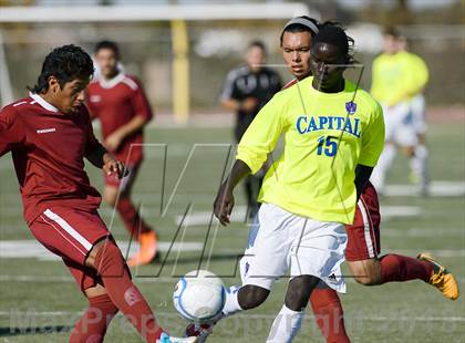 Thumbnail 2 in Capital Christian vs. Encina Prep (CIF SJS D6 Final) photogallery.
