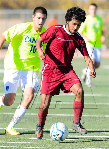 Thumbnail 2 in Capital Christian vs. Encina Prep (CIF SJS D6 Final) photogallery.