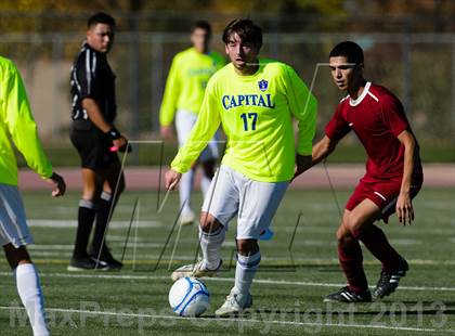 Thumbnail 2 in Capital Christian vs. Encina Prep (CIF SJS D6 Final) photogallery.