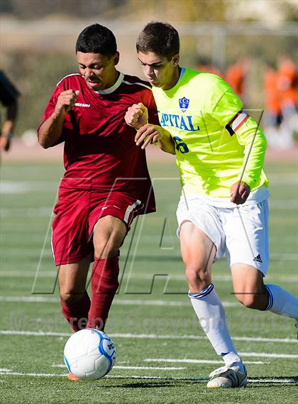 Thumbnail 3 in Capital Christian vs. Encina Prep (CIF SJS D6 Final) photogallery.