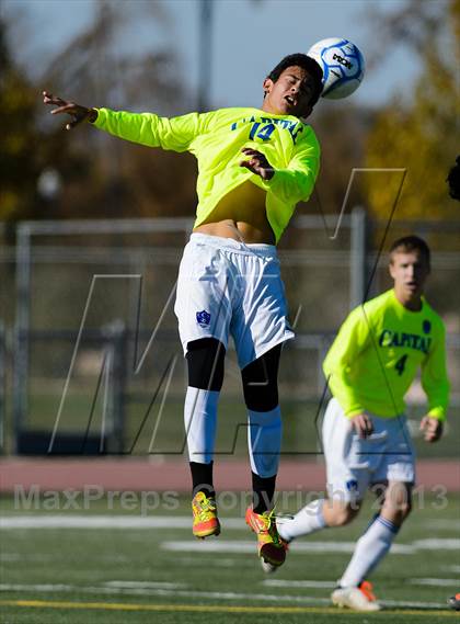Thumbnail 3 in Capital Christian vs. Encina Prep (CIF SJS D6 Final) photogallery.